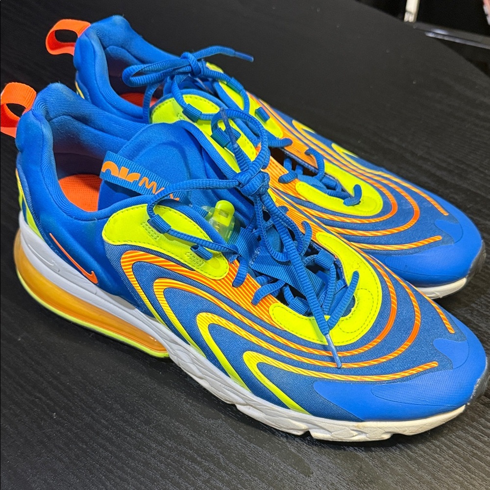 Nike Blue and Yellow Men's Shoes